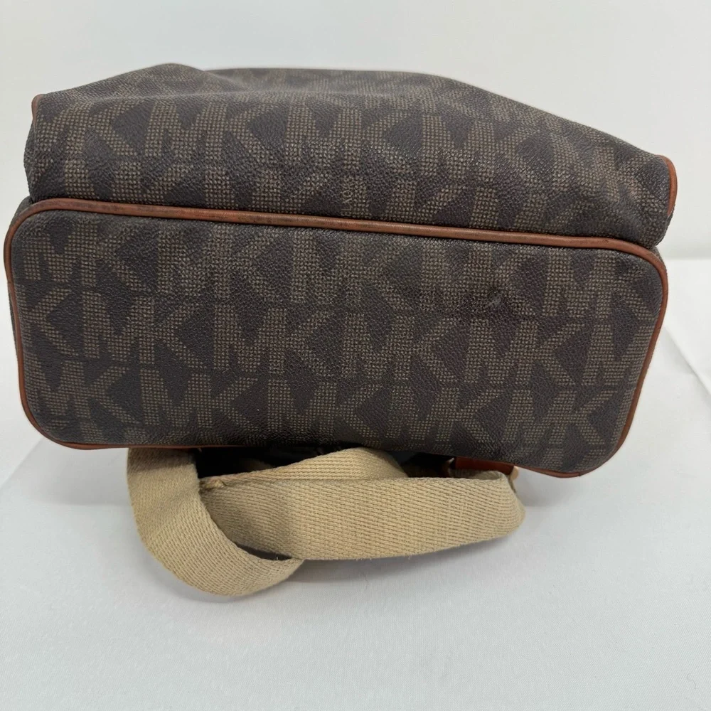 Michael Kors Jet Set Signature Backpack Brown - Picture 5 of 14